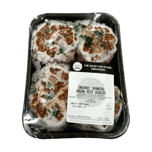 Spanish Onion Beef Burgers 500